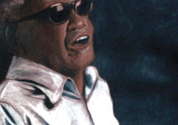 Conte on brown paper